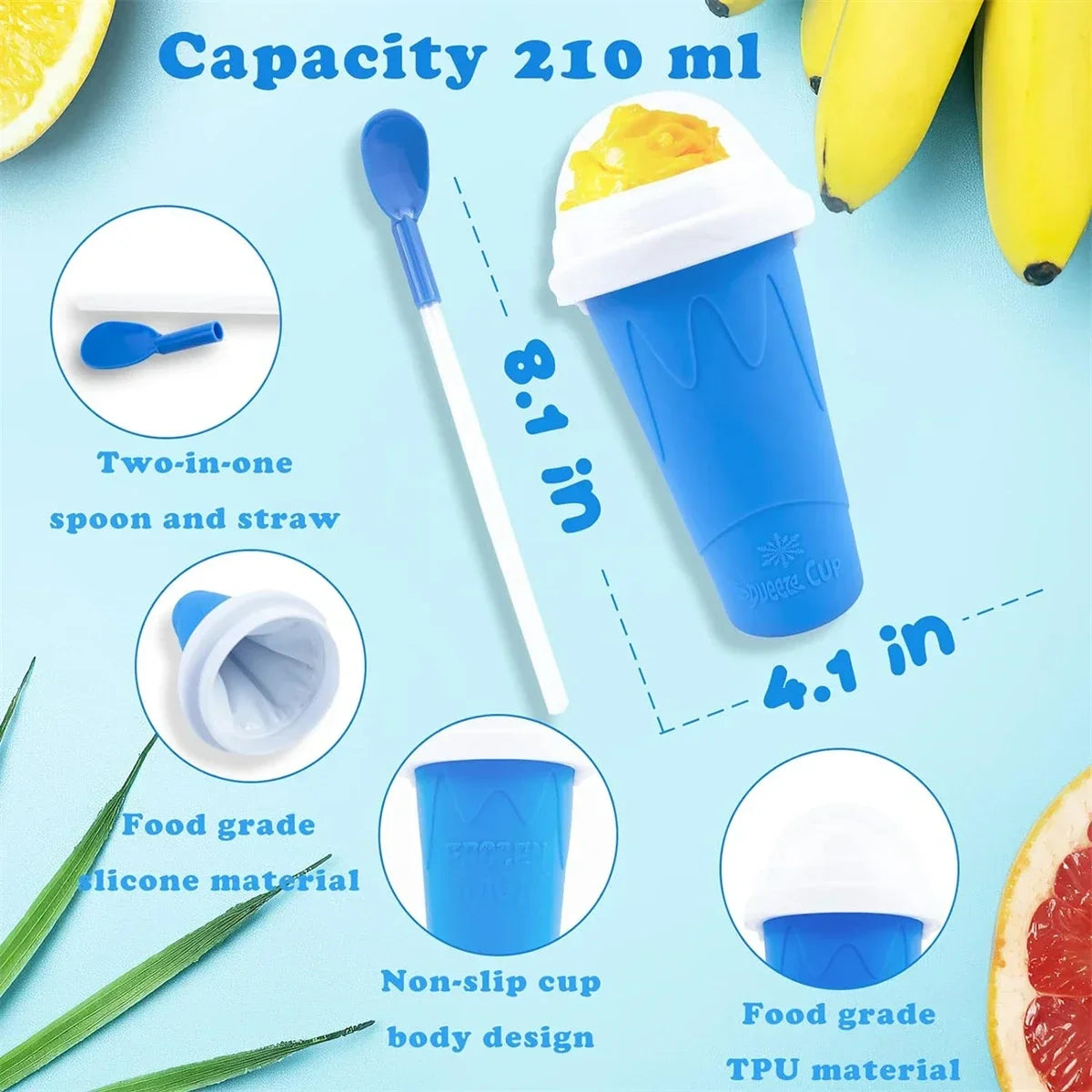 Taza casera para batidos congelados rápidos