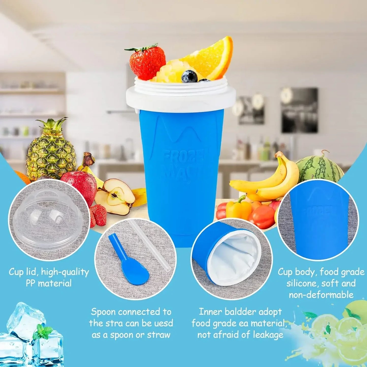 Taza casera para batidos congelados rápidos
