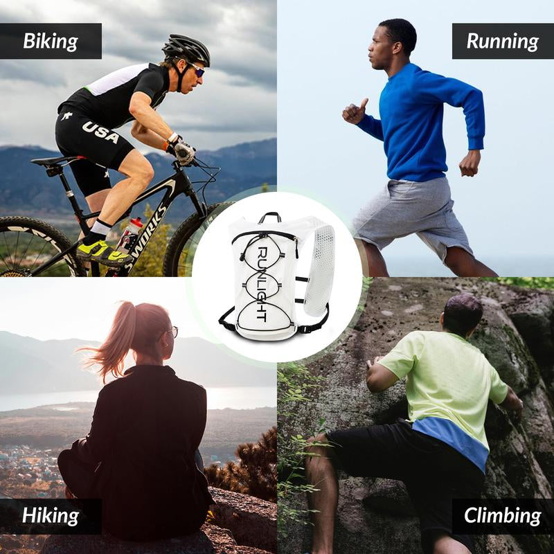 Running Vest for Women Men, Adjustable Chest Straps Running Hydration Backpack Vest, Breathable Reflective Running Vest with 1.5L Water Bladder & Phone Bag,Daypack for Outdoor Climbing Hiking Cycling