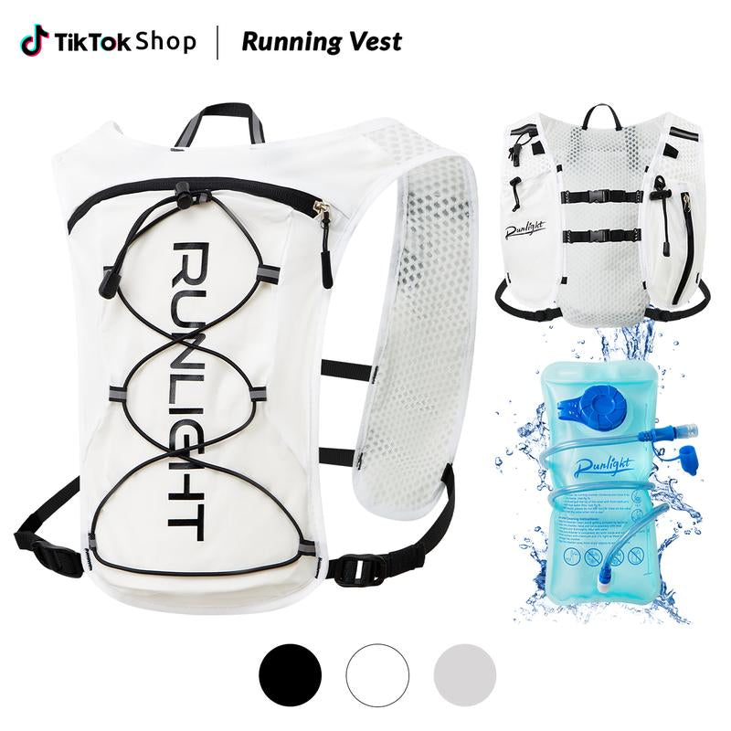 Running Vest for Women Men, Adjustable Chest Straps Running Hydration Backpack Vest, Breathable Reflective Running Vest with 1.5L Water Bladder & Phone Bag,Daypack for Outdoor Climbing Hiking Cycling