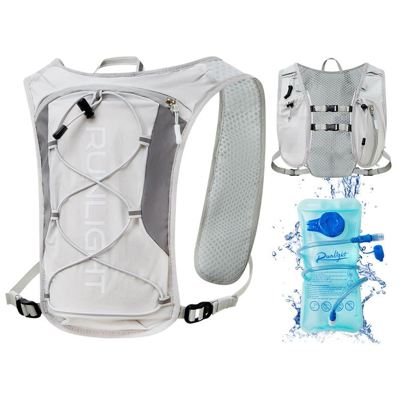Running Vest for Women Men, Adjustable Chest Straps Running Hydration Backpack Vest, Breathable Reflective Running Vest with 1.5L Water Bladder & Phone Bag,Daypack for Outdoor Climbing Hiking Cycling